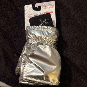 Isotoner Shiny Silver Mittens